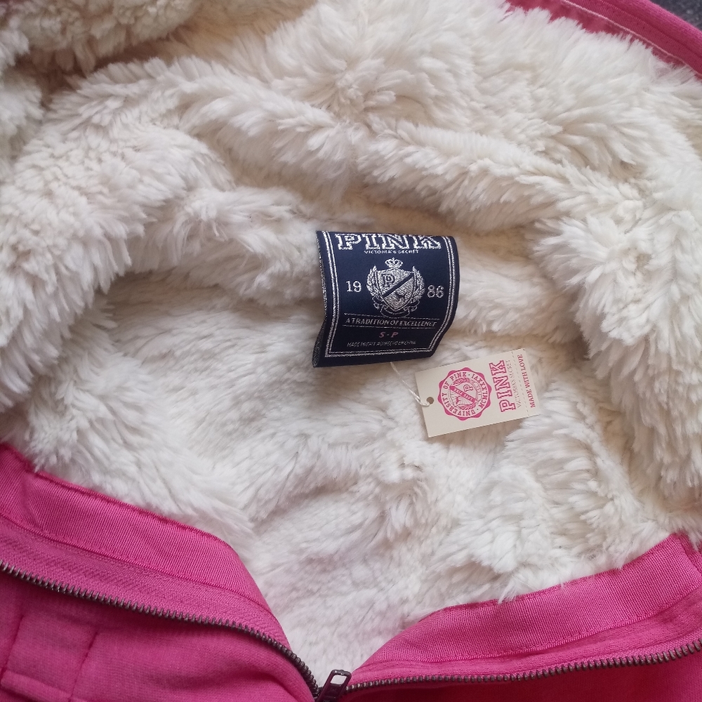 PINK Victoria Secret Fur Lined Coat - Picture 2 of 3